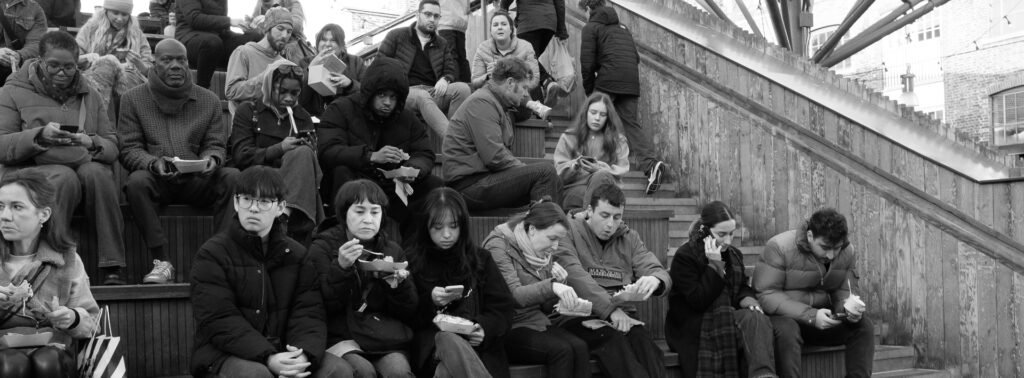 People enjoying their artisan meals